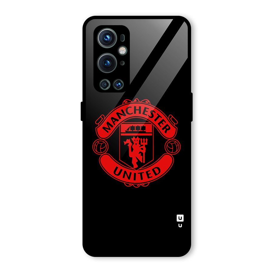 Bold Mancheter United Glass Back Case for OnePlus 9 Pro