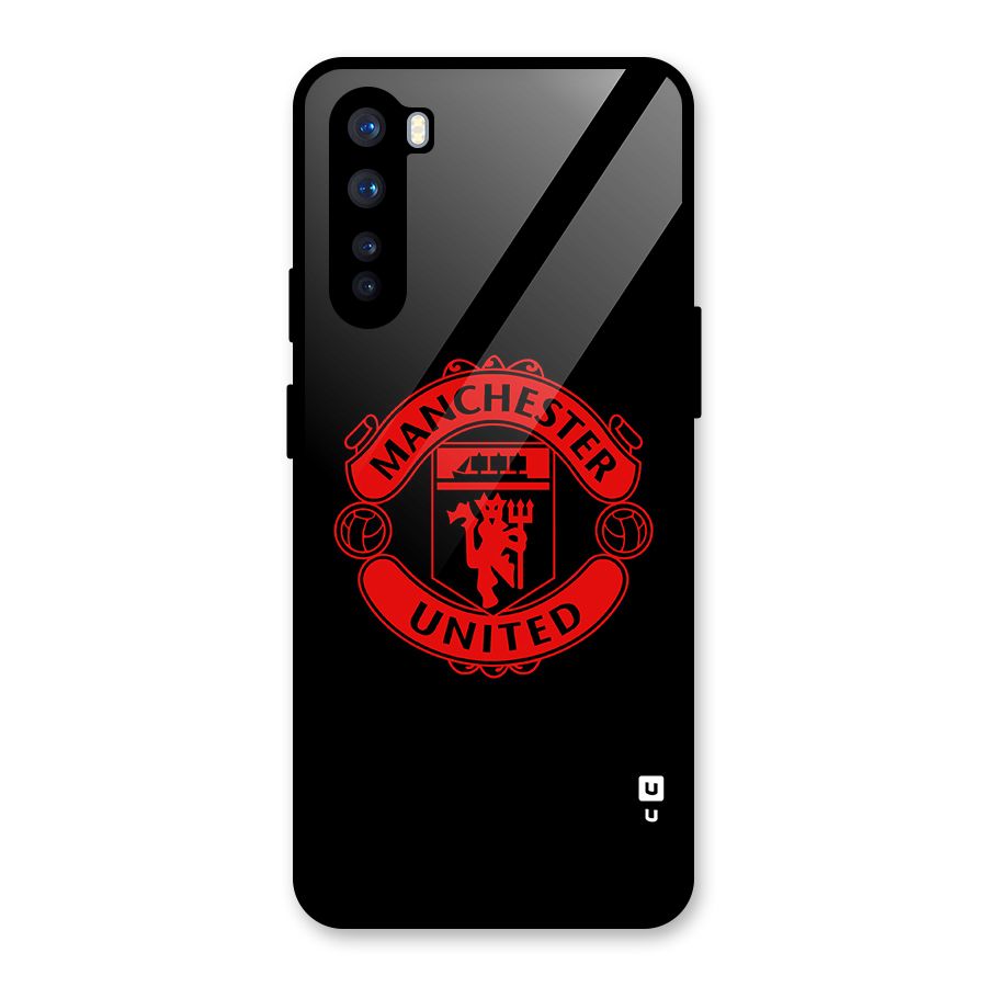 Bold Mancheter United Glass Back Case for OnePlus Nord