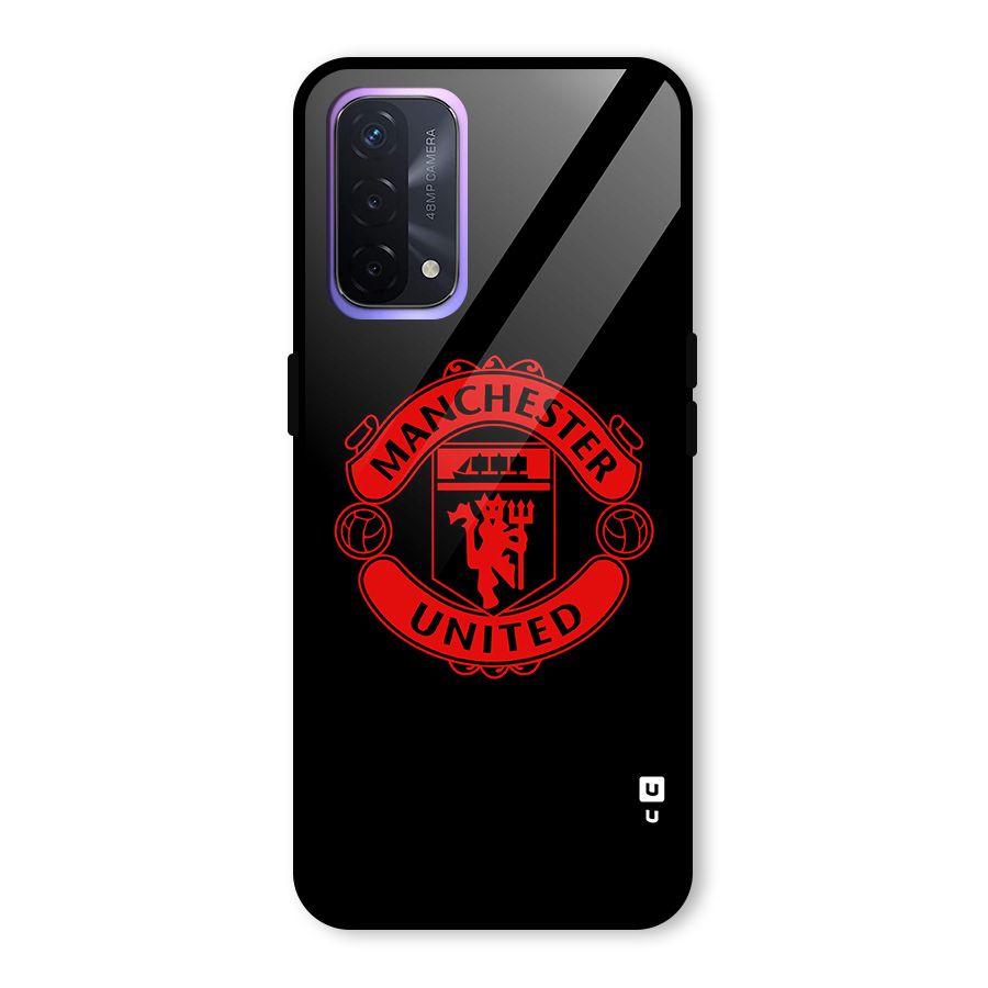 Bold Mancheter United Glass Back Case for Oppo A74 5G