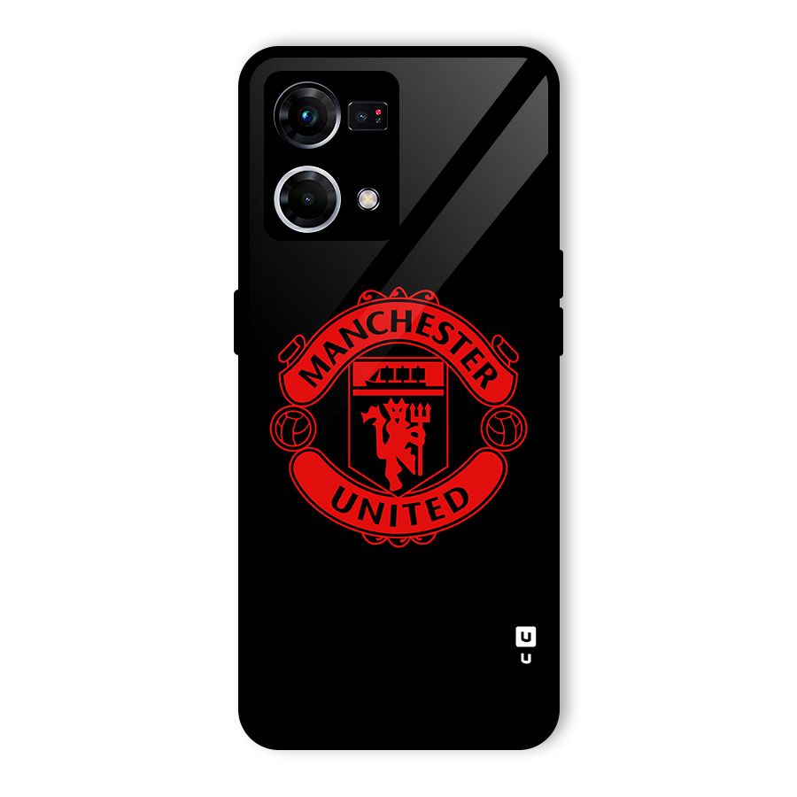 Bold Mancheter United Glass Back Case for Oppo F21 Pro 4G