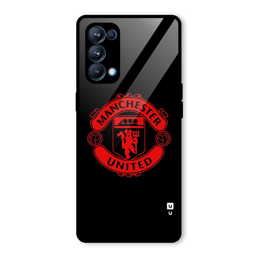 Bold Mancheter United Glass Back Case for Oppo Reno5 Pro 5G