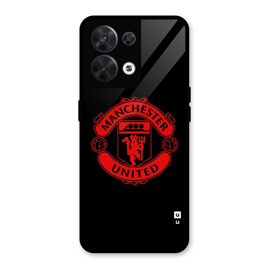 Bold Mancheter United Glass Back Case for Oppo Reno8 5G