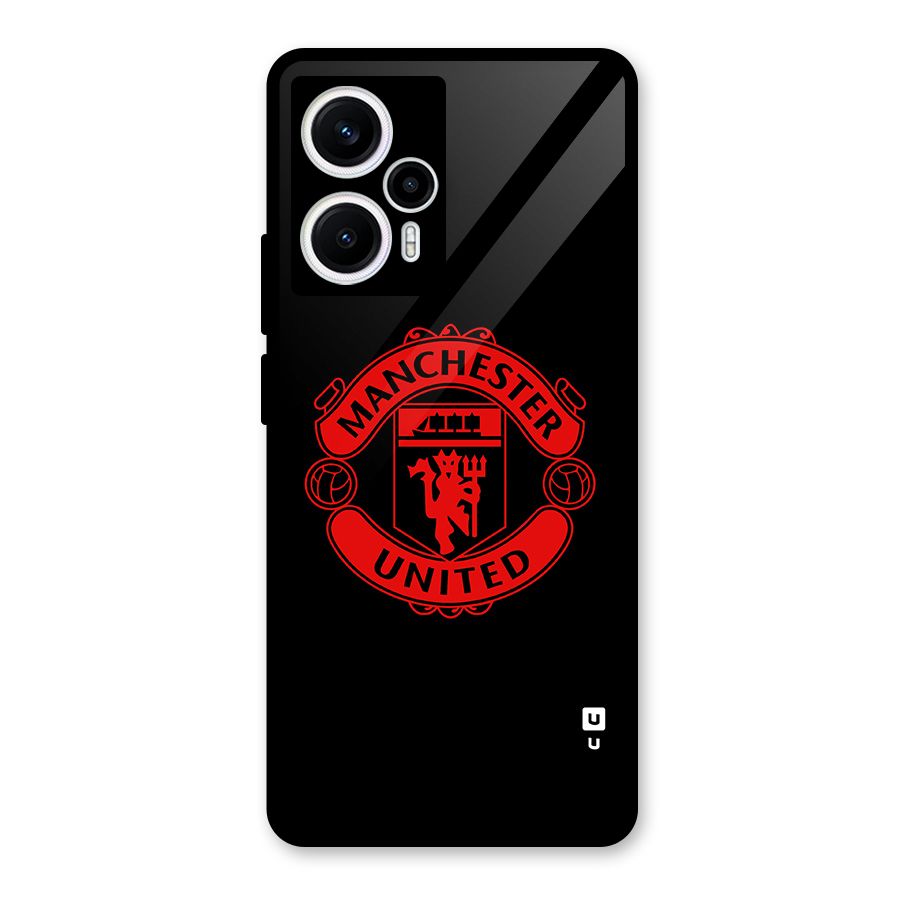 Bold Mancheter United Glass Back Case for Poco F5