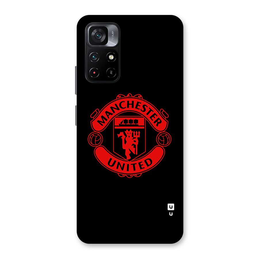 Bold Mancheter United Glass Back Case for Poco M4 Pro 5G
