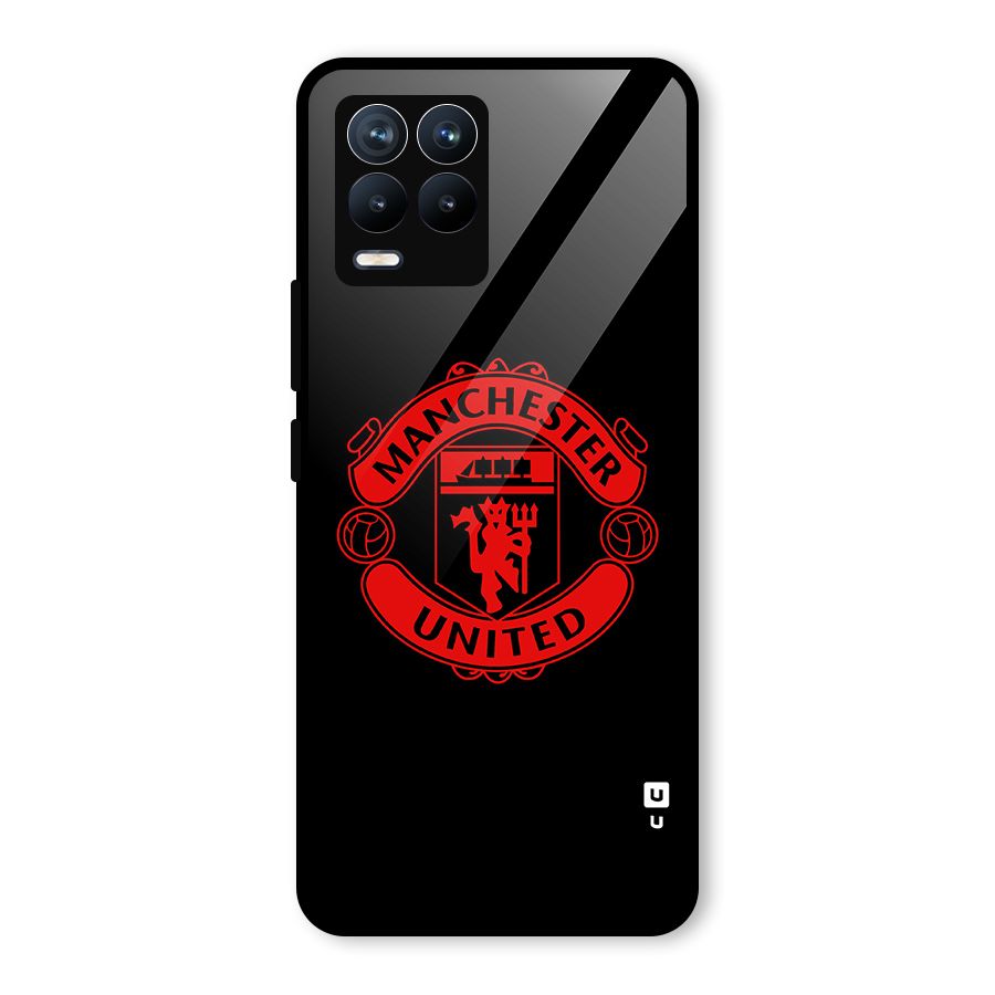 Bold Mancheter United Glass Back Case for Realme 8 Pro