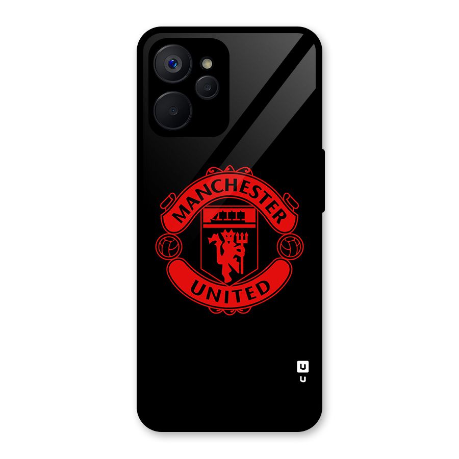 Bold Mancheter United Glass Back Case for Realme 9i 5G