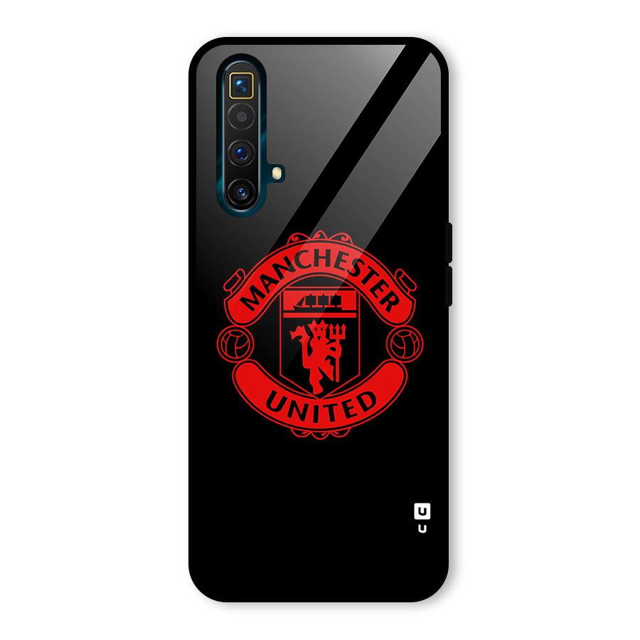Bold Mancheter United Glass Back Case for Realme X3