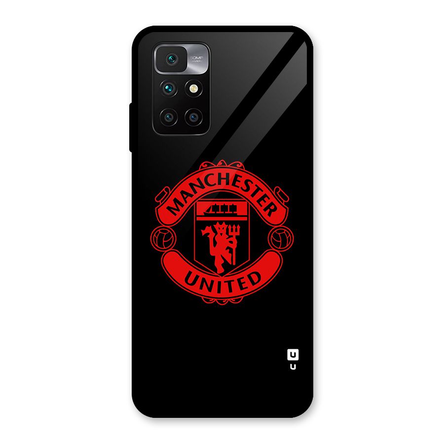 Bold Mancheter United Glass Back Case for Redmi 10 Prime