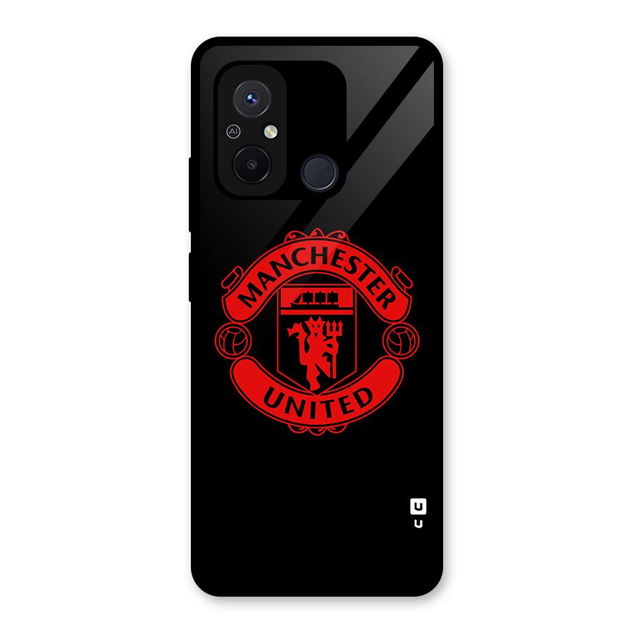 Bold Mancheter United Glass Back Case for Redmi 12C