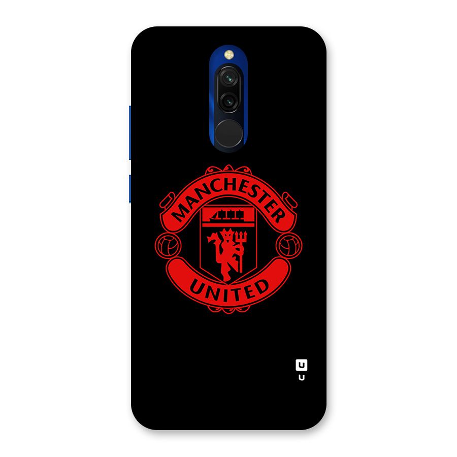Bold Mancheter United Glass Back Case for Redmi 8
