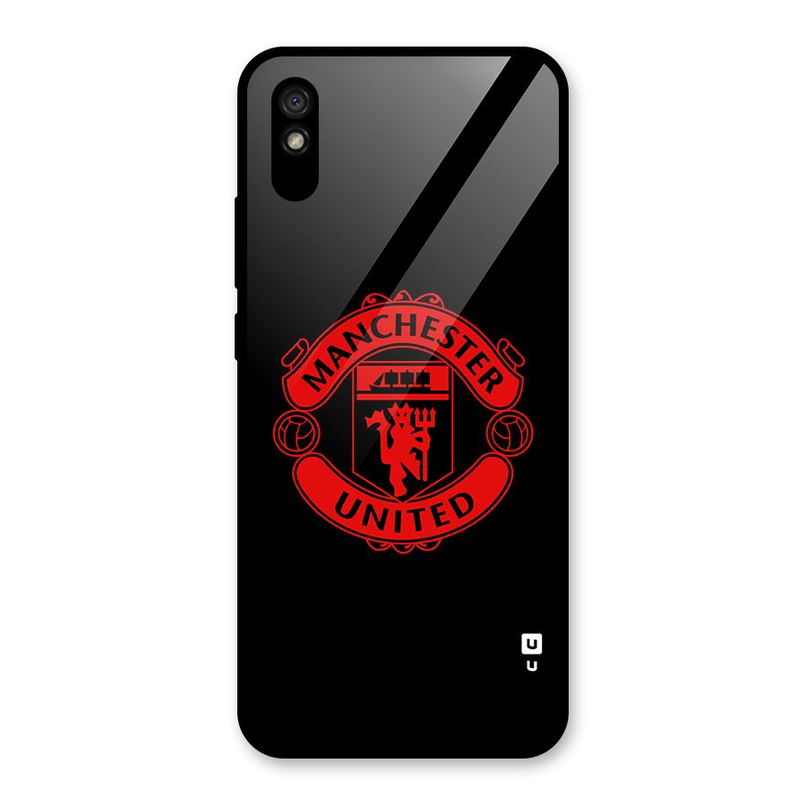 Bold Mancheter United Glass Back Case for Redmi 9A