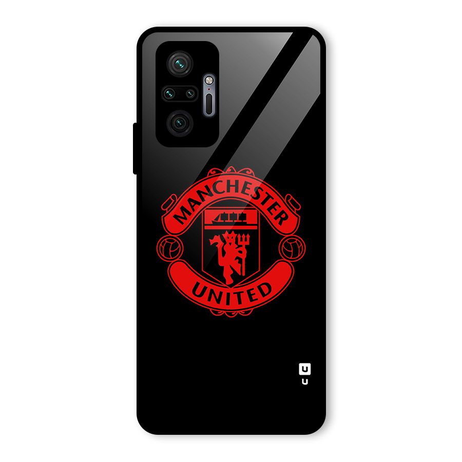 Bold Mancheter United Glass Back Case for Redmi Note 10 Pro Max