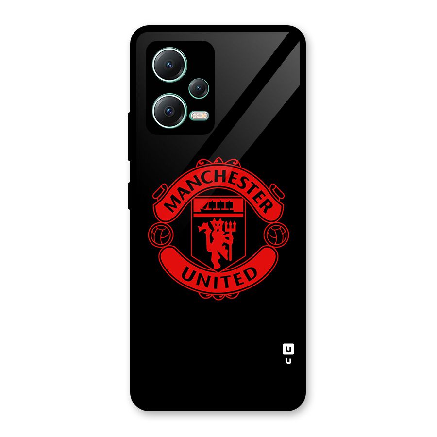 Bold Mancheter United Glass Back Case for Redmi Note 12 5G