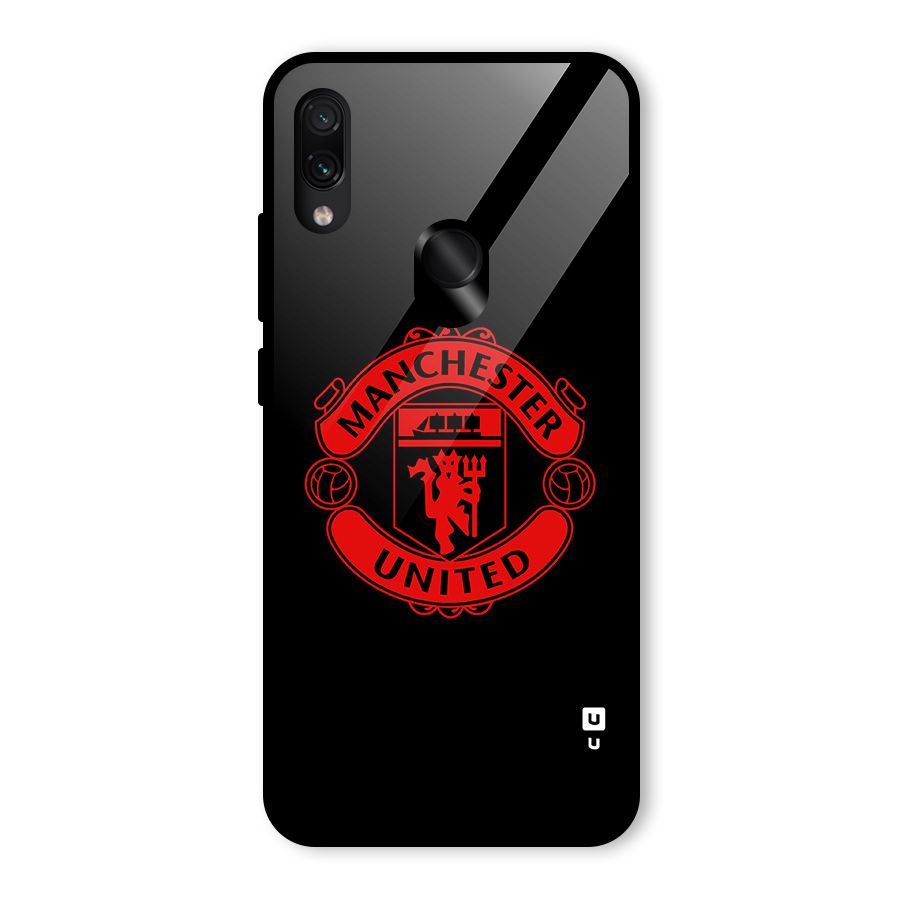 Bold Mancheter United Glass Back Case for Redmi Note 7 Pro