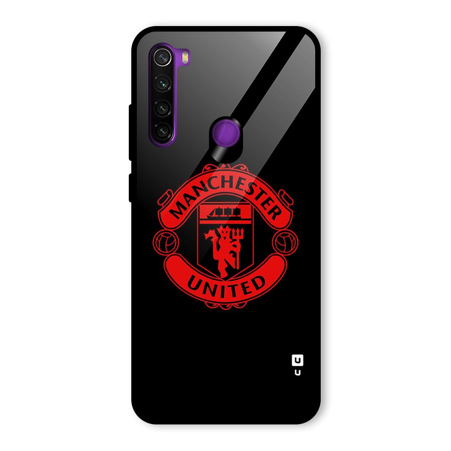 Bold Mancheter United Glass Back Case for Redmi Note 8