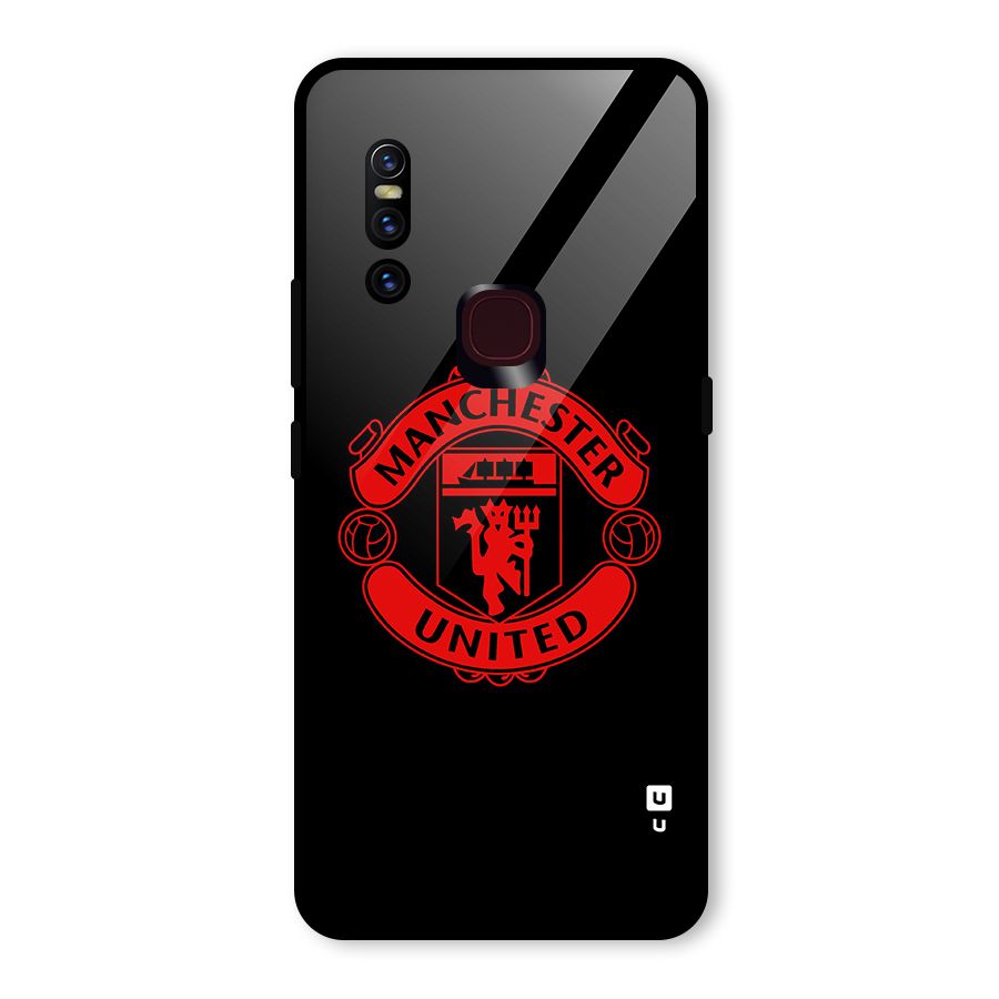 Bold Mancheter United Glass Back Case for Vivo V15