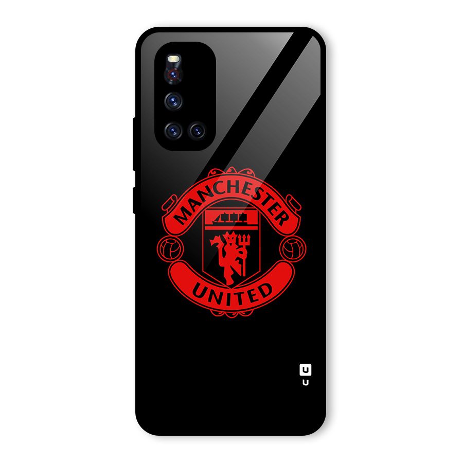 Bold Mancheter United Glass Back Case for Vivo V19