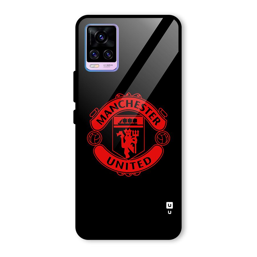 Bold Mancheter United Glass Back Case for Vivo V20 Pro