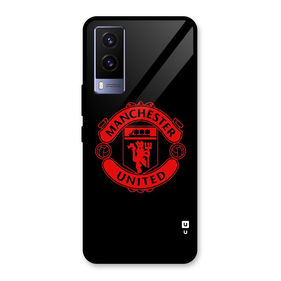 Bold Mancheter United Glass Back Case for Vivo V21e 5G