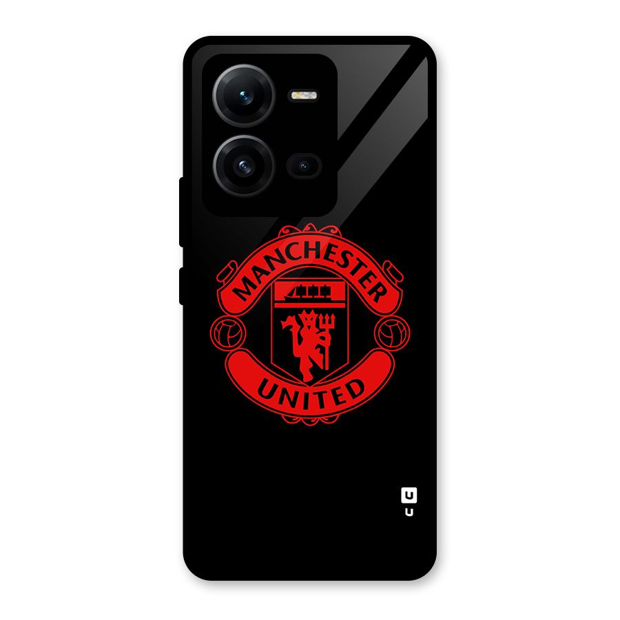 Bold Mancheter United Glass Back Case for Vivo V25
