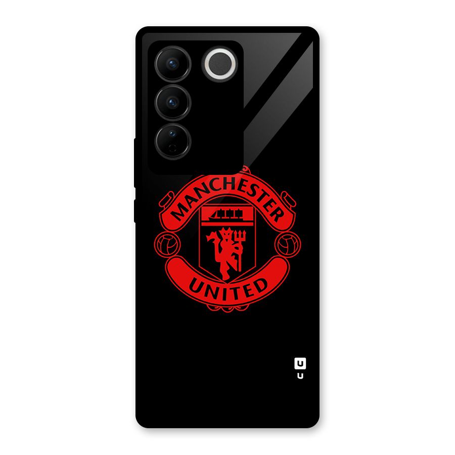 Bold Mancheter United Glass Back Case for Vivo V27