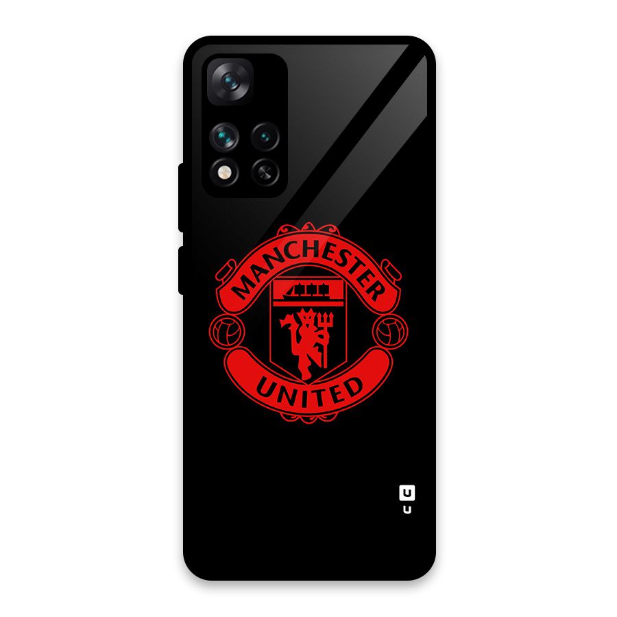 Bold Mancheter United Glass Back Case for Xiaomi 11i HyperCharge 5G