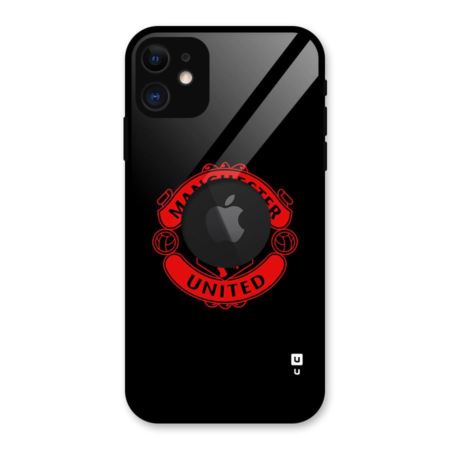 Bold Mancheter United Glass Back Case for iPhone 11 Logo Cut