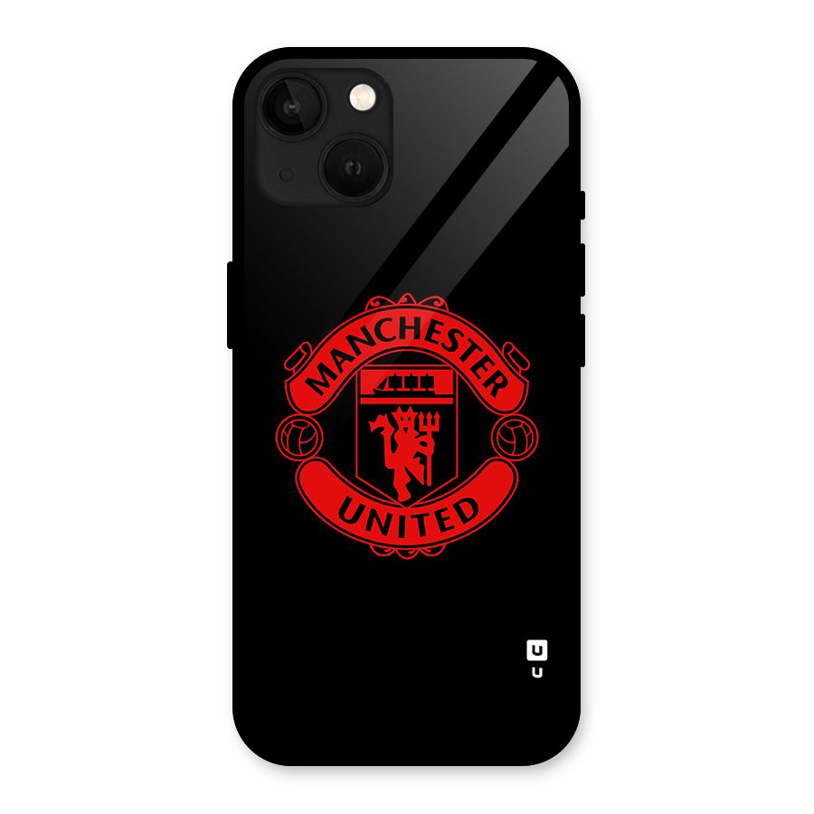 Bold Mancheter United Glass Back Case for iPhone 13