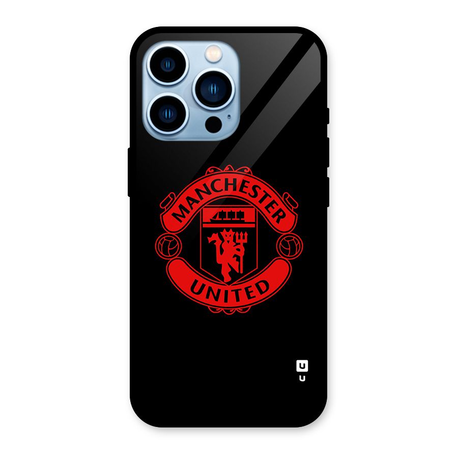 Bold Mancheter United Glass Back Case for iPhone 13 Pro