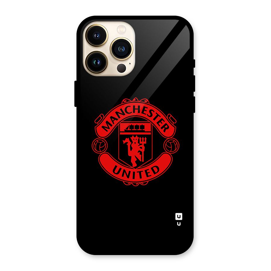 Bold Mancheter United Glass Back Case for iPhone 13 Pro Max