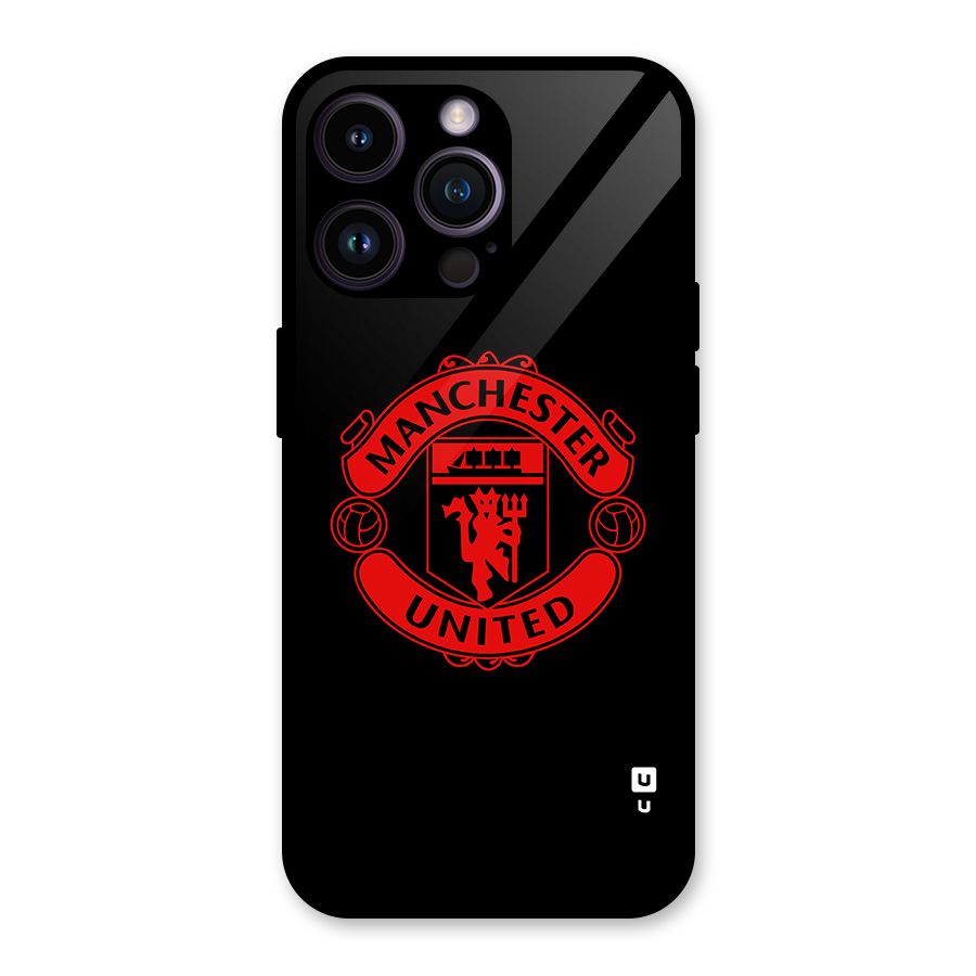 Bold Mancheter United Glass Back Case for iPhone 14 Pro Max