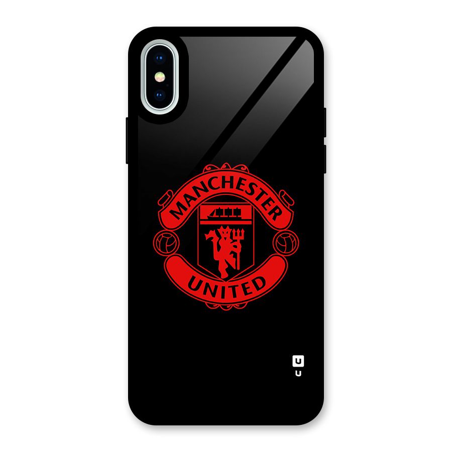 Bold Mancheter United Glass Back Case for iPhone X