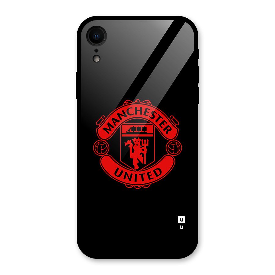 Bold Mancheter United Glass Back Case for iPhone XR