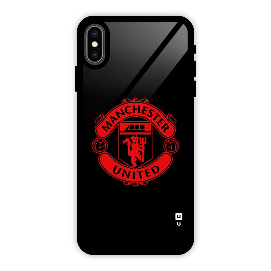 Bold Mancheter United Glass Back Case for iPhone XS Max