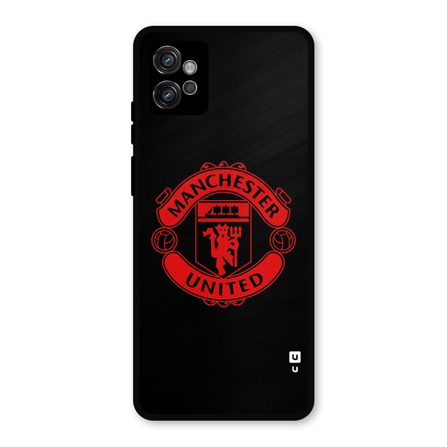 Bold Mancheter United Metal Back Case for Moto G32