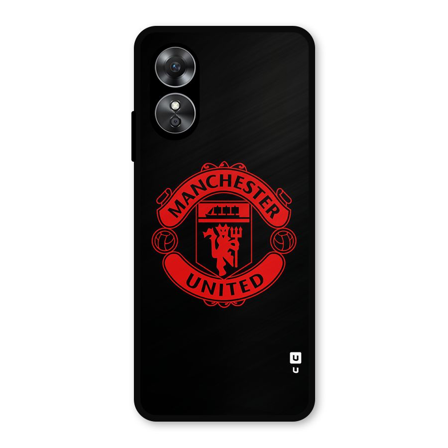 Bold Mancheter United Metal Back Case for Oppo A17