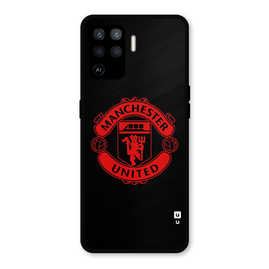 Bold Mancheter United Metal Back Case for Oppo F19 Pro