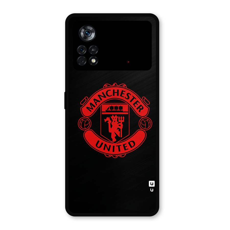 Bold Mancheter United Metal Back Case for Poco X4 Pro 5G