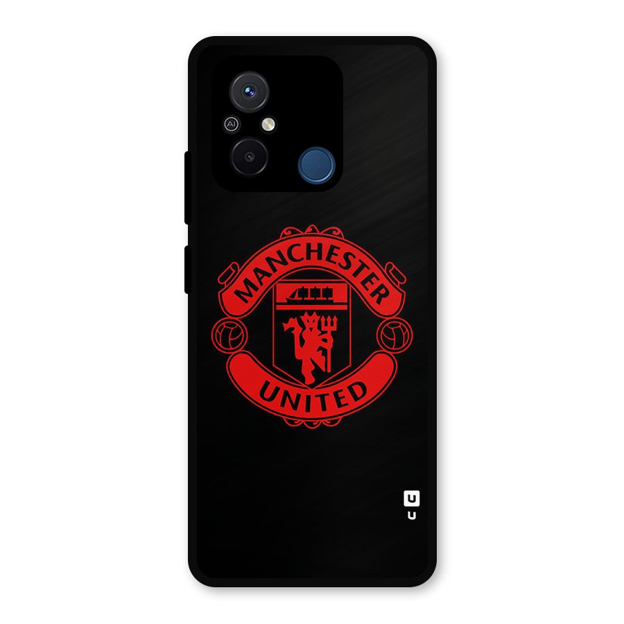 Bold Mancheter United Metal Back Case for Redmi 12C
