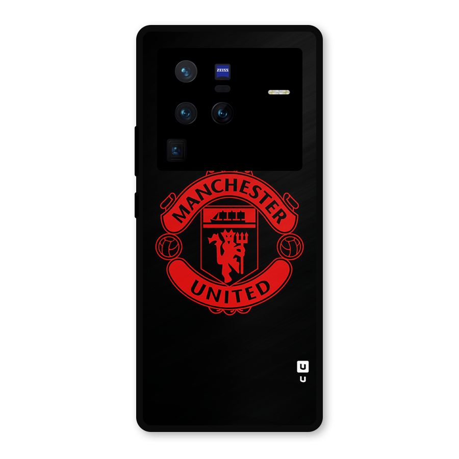 Bold Mancheter United Metal Back Case for Vivo X80 Pro