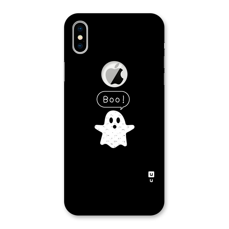 Boo Cute Ghost Back Case for iPhone X Logo Cut