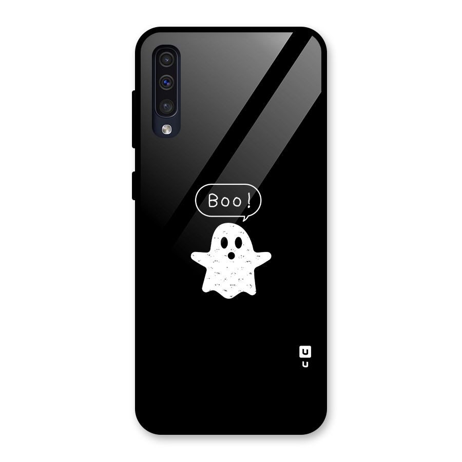 Boo Cute Ghost Glass Back Case for Galaxy A30s