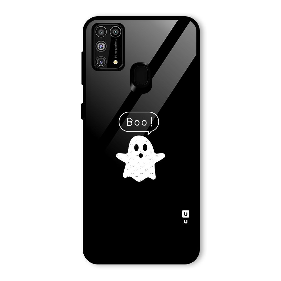 Boo Cute Ghost Glass Back Case for Galaxy F41