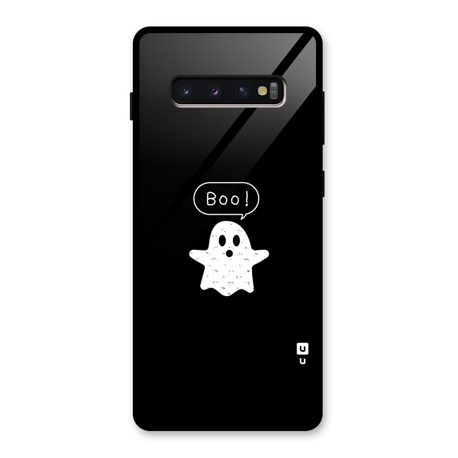 Boo Cute Ghost Glass Back Case for Galaxy S10 Plus