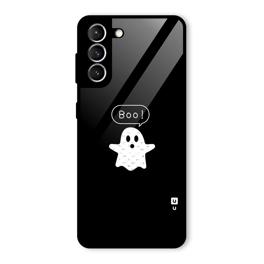 Boo Cute Ghost Glass Back Case for Galaxy S21 5G