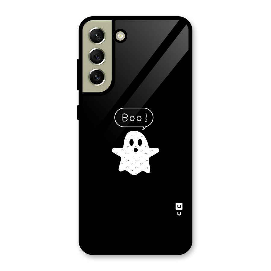 Boo Cute Ghost Glass Back Case for Galaxy S21 FE 5G