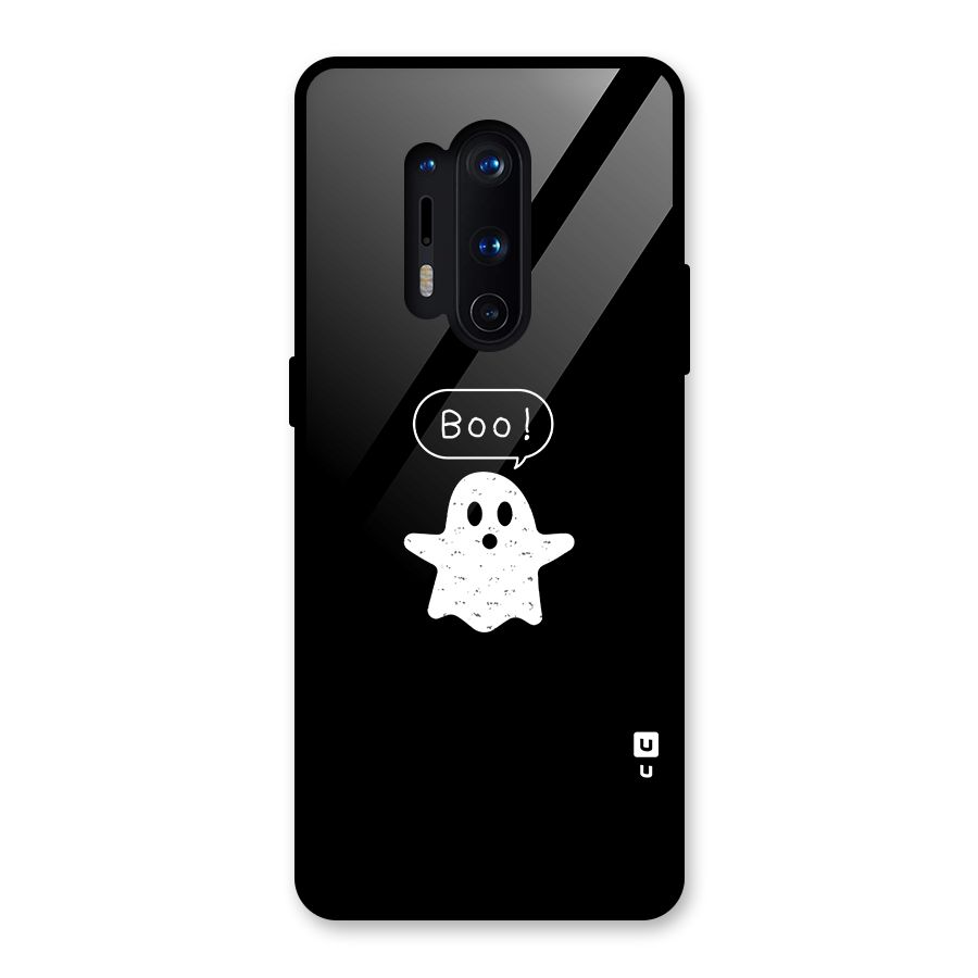 Boo Cute Ghost Glass Back Case for OnePlus 8 Pro