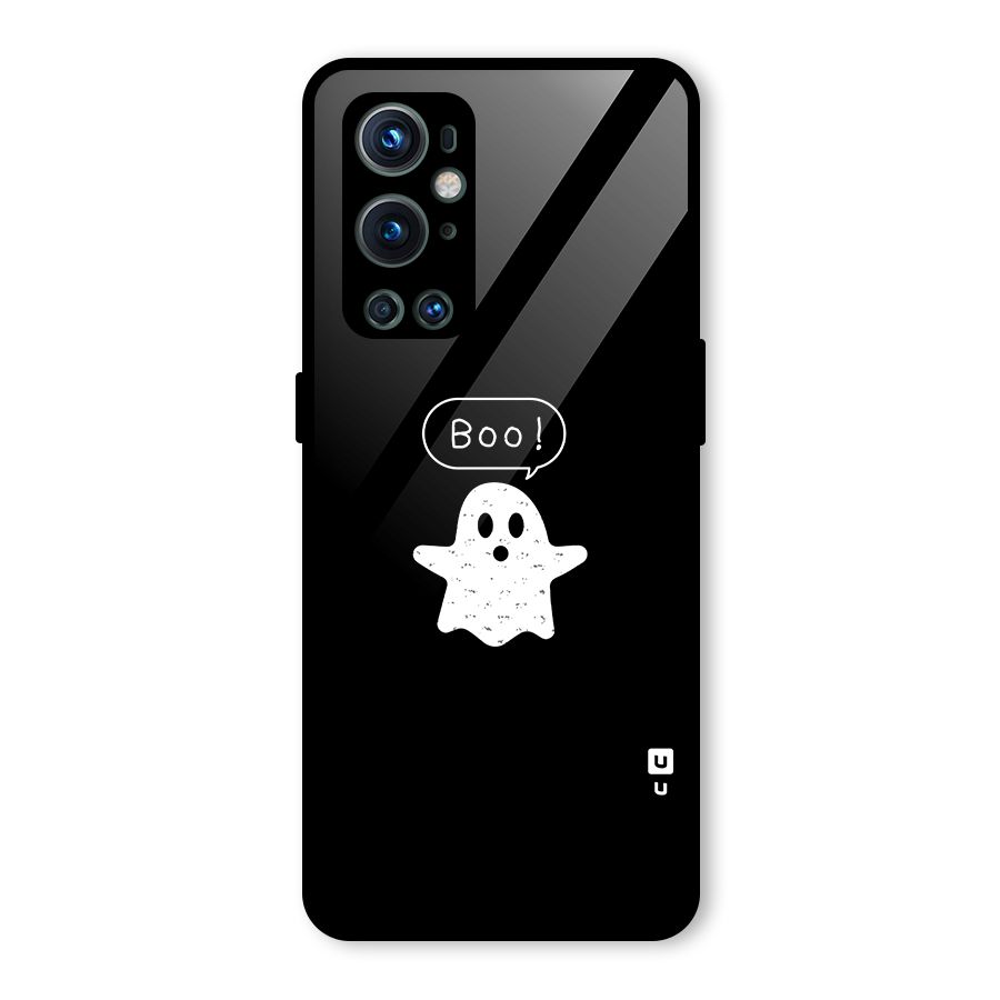 Boo Cute Ghost Glass Back Case for OnePlus 9 Pro