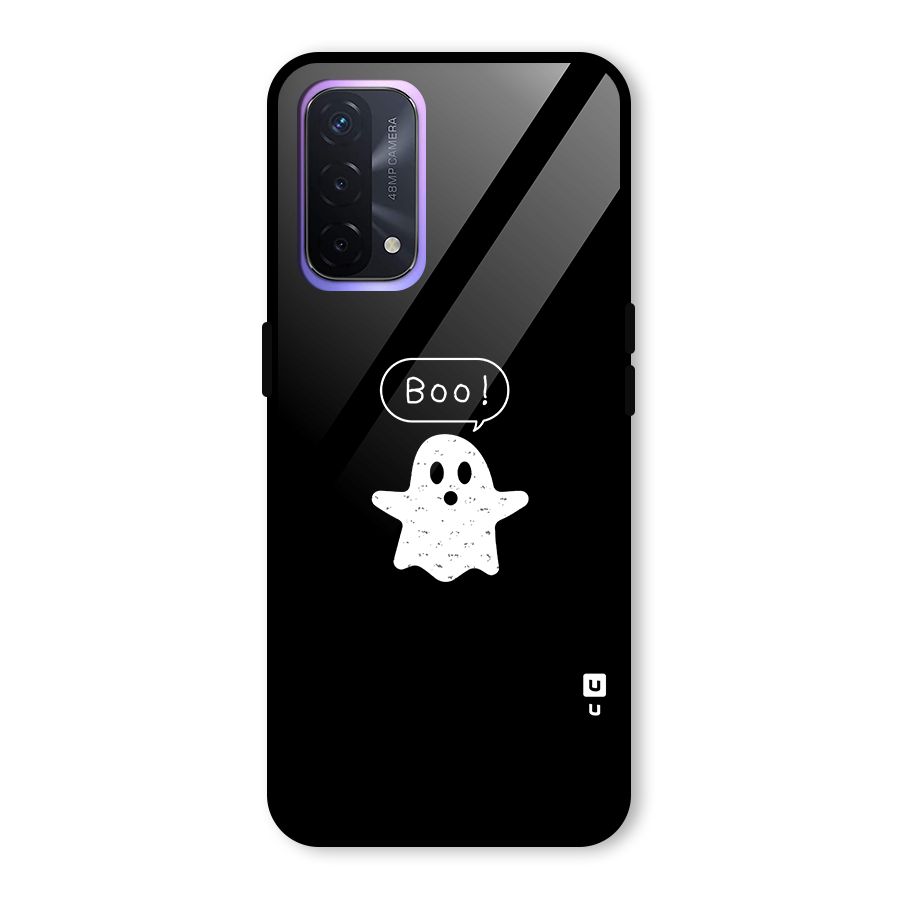 Boo Cute Ghost Glass Back Case for Oppo A74 5G