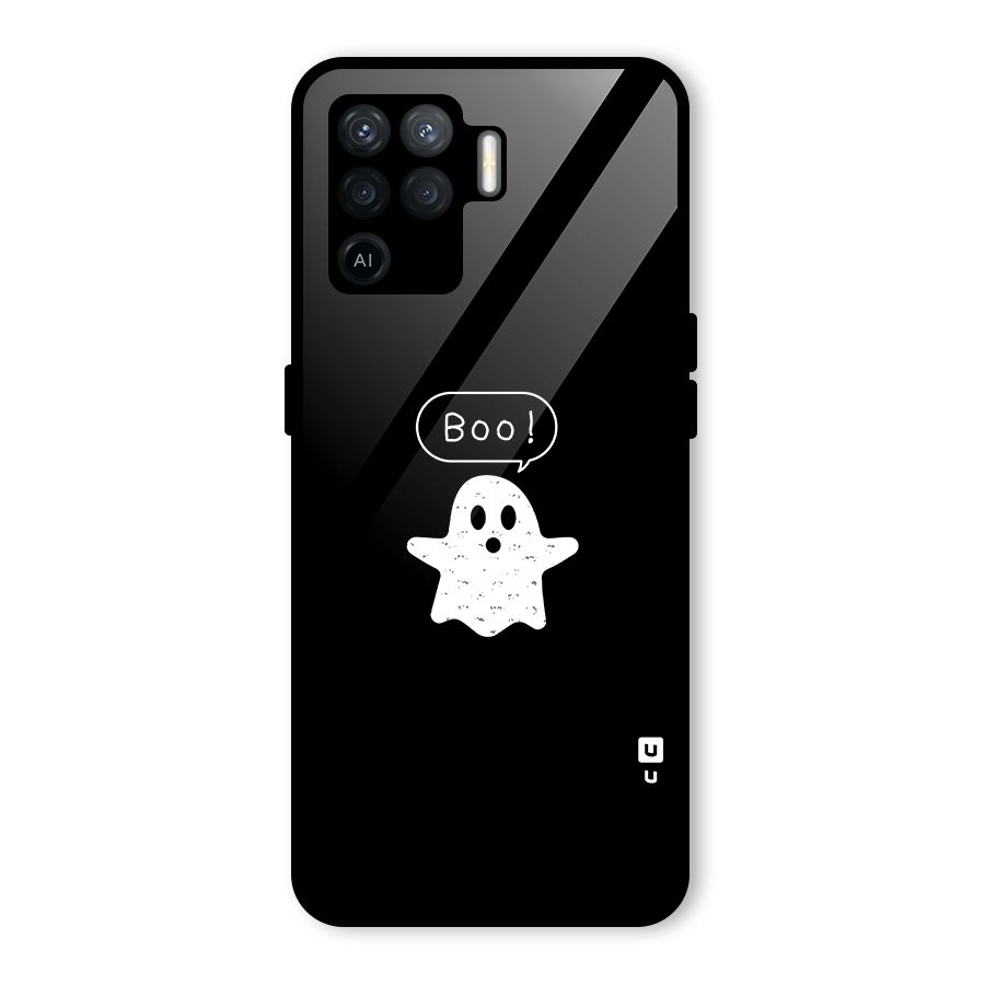 Boo Cute Ghost Glass Back Case for Oppo F19 Pro